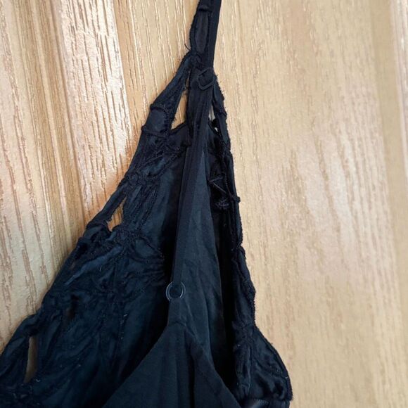 BCBGMAXAZRIA Women's Vintage Black Floral Dress Size 4 - Picture 12 of 14